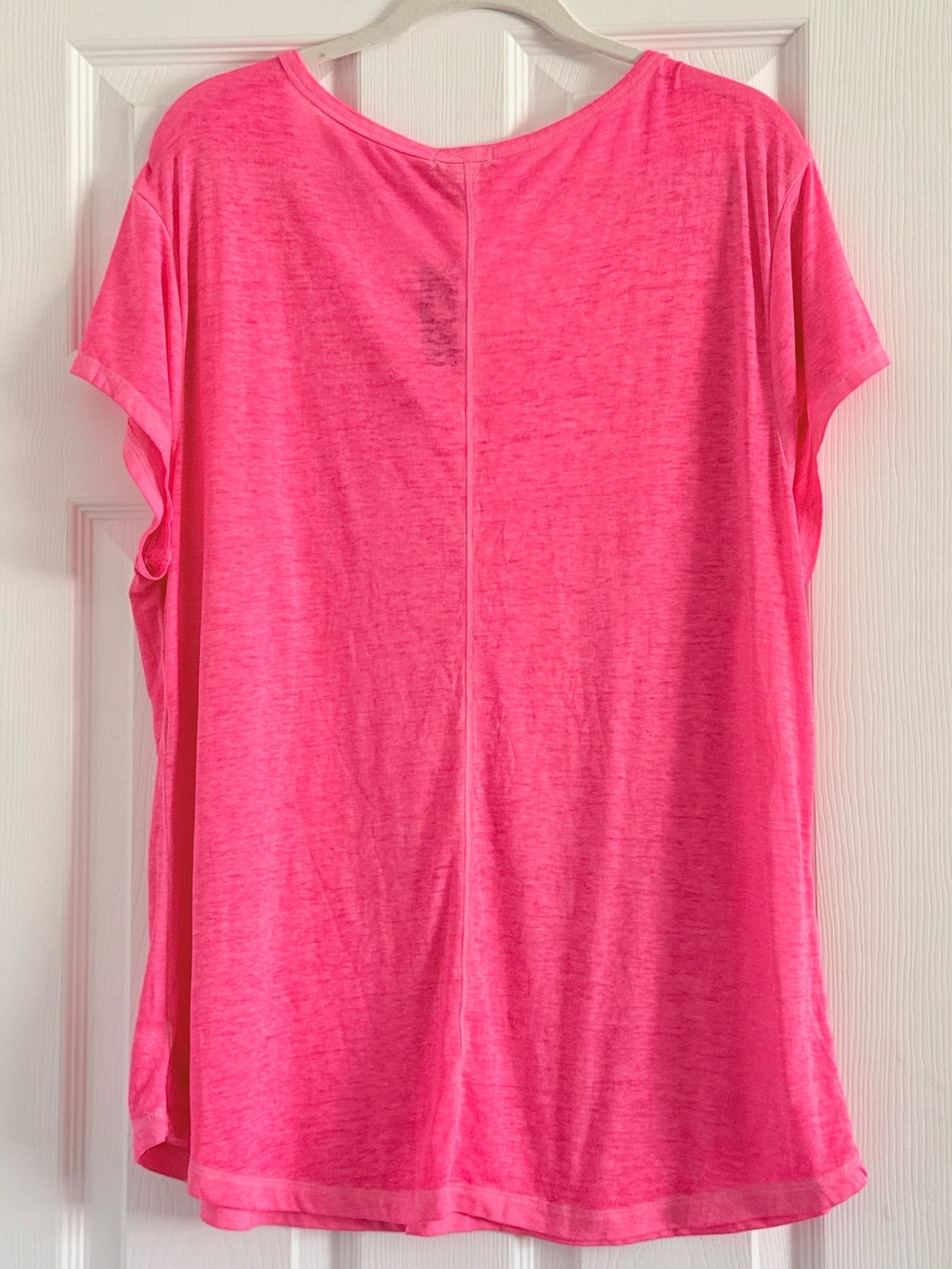 ๐ป Old Navy Neon Pink Short Sleeve Henley Tee XXL - Picture 2 of 5